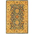Free indicative roadmap for Mahal rug Free Hand-spun Antique Blue/ Beige Wool Mahal Rug (2' x 3')