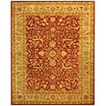 An online guide on antique Hand Antique Hand-spun Rust/ Beige Wool Mahal Rug (6' x 9')