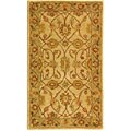 Handmade Antique Kashan Ivory/ Beige Wool Runner (2'3 x 4')