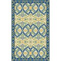 Hand-hooked Monaco Blue Wool Rug (3'6 x 5'6)