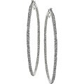 18k White Gold 6 1/3 TDW Diamond Hoop Earrings (G-H, SI1-SI2)