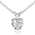 14k White Gold 3/4ct TDW Diamond Heart Necklace (G-H, SI)