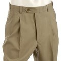 Pierre Cardin Men's Khaki Expander Wool Pants