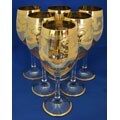 Italian Gold Accented 6-piece Wine Glass Set