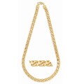 14k Yellow Gold Overlay 30-inch Weaved Cuban Chain