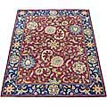 Free useful guide on rug carpet Navy Indo Mahal Hand-Tufted Burgundy/ Navy Rug (8' x 10')