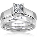 14k Gold 5/8ct Princess-cut Bridal Ring Set (GH, I1-I2)