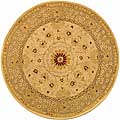 Handmade Timeless Ivory/ Sand Wool Rug (6' Round)