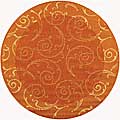 Indoor/ Outdoor Oasis Terracotta/ Natural Rug (6'7 Round)