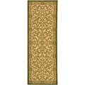 Indoor/ Outdoor Beaches Natural/ Olive Runner (2'4 x 6'7)