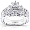 14k White Gold 1 1/4ct TDW Diamond Bridal Ring Set (H-I, I1-I2)
