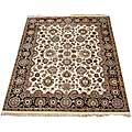 Indo Mahal Ivory/ Black Rug (8'2 x 10')