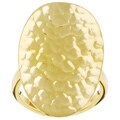 Caribe Gold 14k Gold over Sterling Silver Hammered Ring