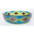 Forgee Colorful Crown Glass Vessel Sink