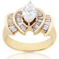 14k Gold 2ct TDW Marquise Diamond Engagement Ring (G, SI)