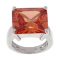 Icz Stonez Sterling Silver Champagne CZ Bold Ring