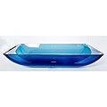 DeNovo Aqua Blue Rectangular Glass Sink