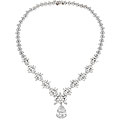 Icz Stonez Sterling Silver CZ Exquisite Wedding Necklace
