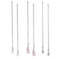 Sterling Silver Teardrop Threader Earrings