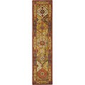 Handmade Diamond Bakhtiari Multi/ Red Wool Runner (2'3 x 14')