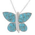Sterling Silver and Turquoise Butterfly Pendant