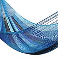 Hand-woven Large Deluxe Blue Caribbean Hammock (Mexico)