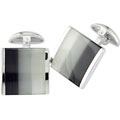 Sterling Silver Multi-color Cat's Eye Cuff Links