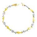 14k Two-tone Gold School of Dolphin Bracelet
