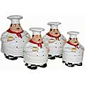 Plump Chef 4-piece Kitchen Canister Set