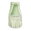 Elite Oval Bassinet with Sage Dots Bedding