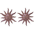 16-inch Copper-plated Sun Sculpture (Set of 2)
