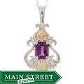Black Hills Gold on Silver Amethyst Necklace