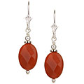 Charming Life Sterling Silver Carnelian Drop Earrings