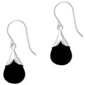 Stonique Creations Sterling Silver Onyx Teardrop Earrings