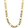 Caribe Gold 14k over Sterling Silver 22-inch Figaro Chain (4 mm)