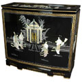 Lacquer Slant Front Cabinet (China)