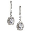 Rectangular Drop Cubic Zirconia Earrings