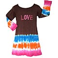 AnnLoren Girl's Tie-dye 'Love' Dress