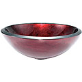 Kraus 19 mm thick Galaxy Fire Red Glass Vessel Sink