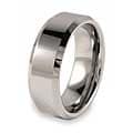 Tungsten Men's Polished Beveled Edge Band (8 mm)
