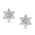 14k White Gold 1/4ct TDW Diamond Cluster Earrings (H-I, I2-I3)