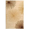 Handmade Soho Burst Beige New Zealand Wool Rug (7'6 x 9'6)