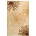 Handmade Soho Burst Beige New Zealand Wool Rug (5' x 8')