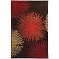Handmade Soho Burst Brown New Zealand Wool Rug (9'6 x 13'6)