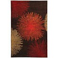 Handmade Soho Burst Brown New Zealand Wool Rug (5' x 8')