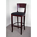 Biedermier Black Seat Dark Mahogany Barstool