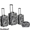 Rockland Deluxe Zebra 4-piece Luggage Set