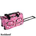 Rockland Pink Dot 22-inch Carry On Rolling Duffel Bag