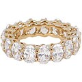 14k Gold Overlay Cubic Zirconia Eternity Band
