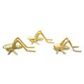 Brass Garden Cricket Statuettes (Set of 3)